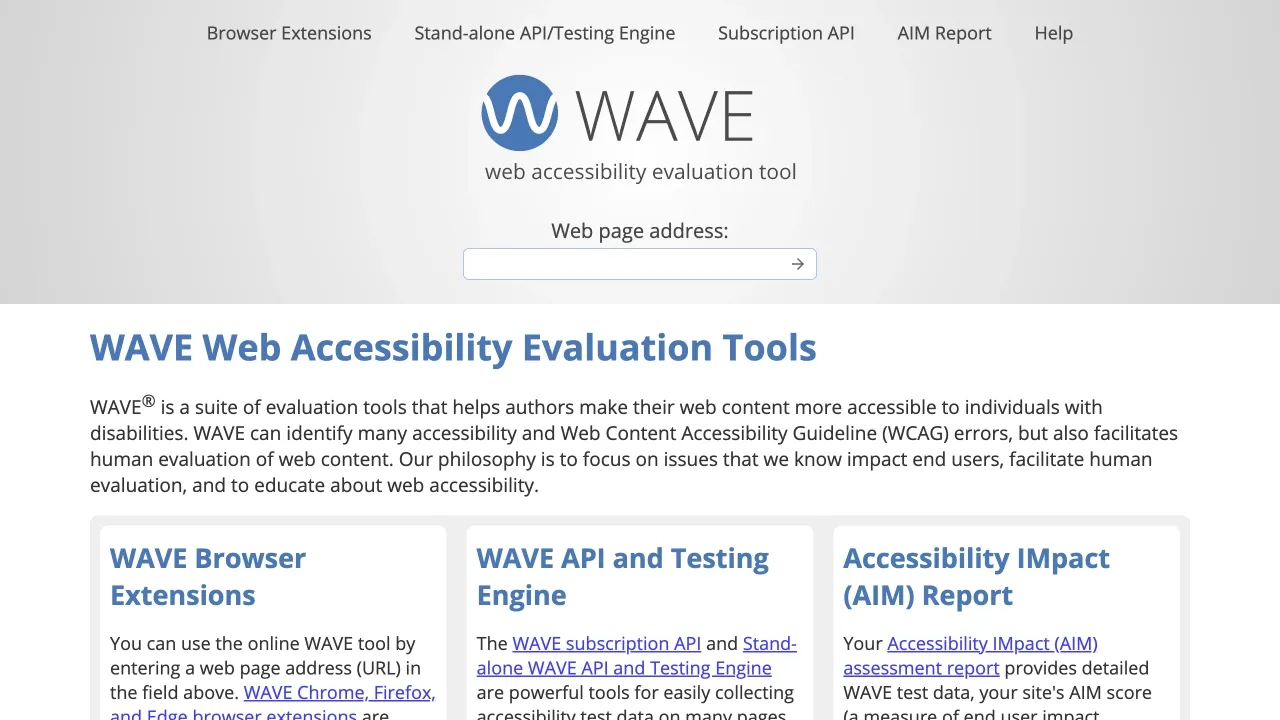 WAVE のスクリーンショット